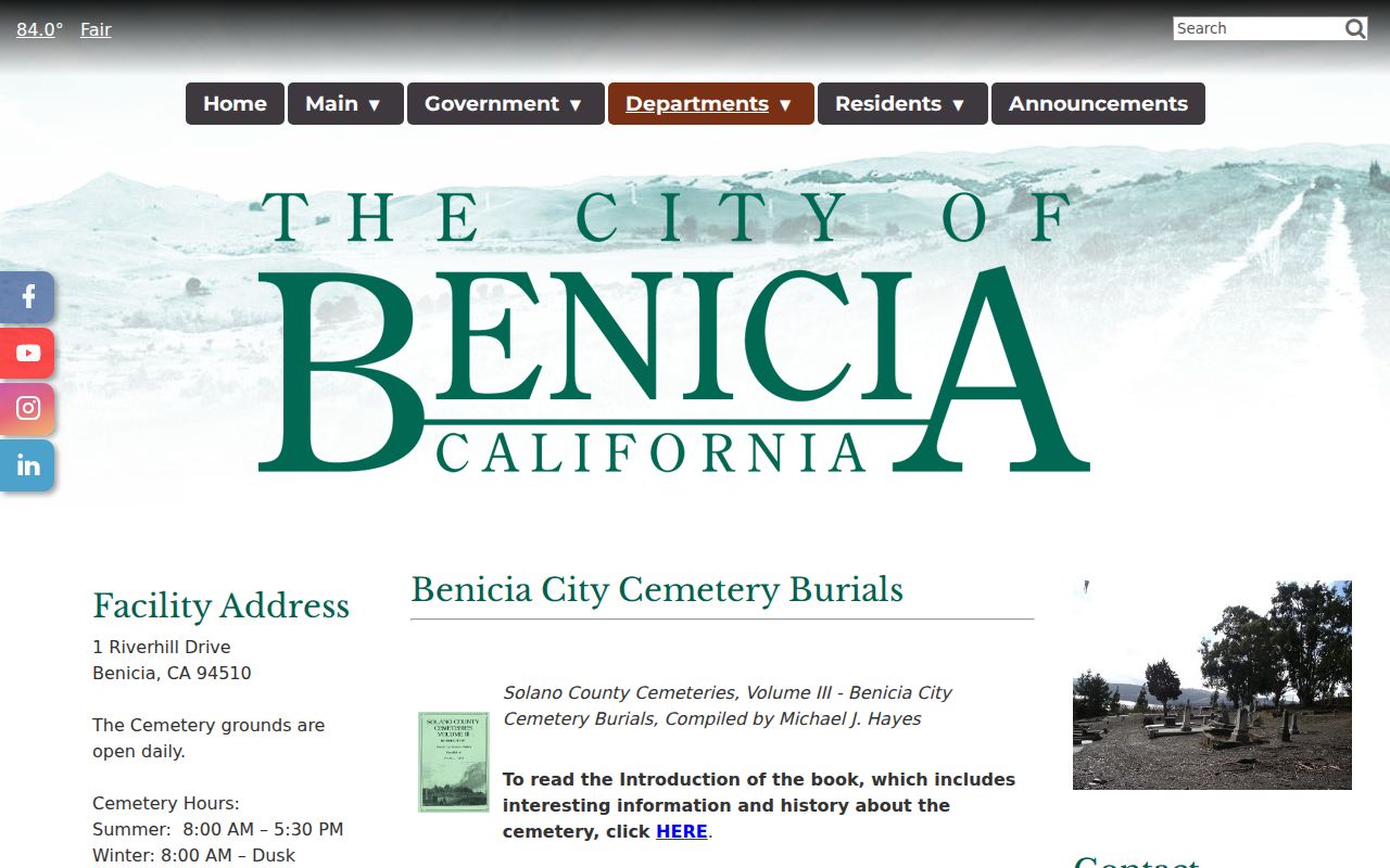 Solano County city directory companion cemetery search